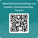 Kaufvertrag (Anfrage und Angebot, Kostenvoranschlag - Theorie)